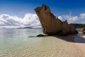 boulder on the ocean